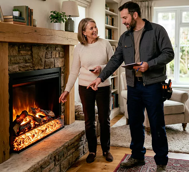Why North Brunswick Homeowners Choose Our Electric Fireplace Embers Team?