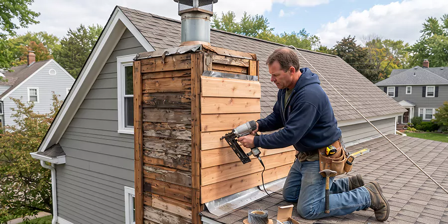 Wood Chimney Chase Repair North Brunswick